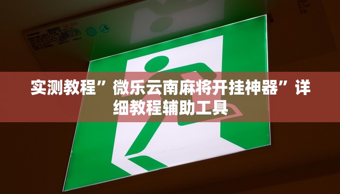 辅助开挂神器“微乐吉林麻将免费开挂神器”2025开挂教程步骤