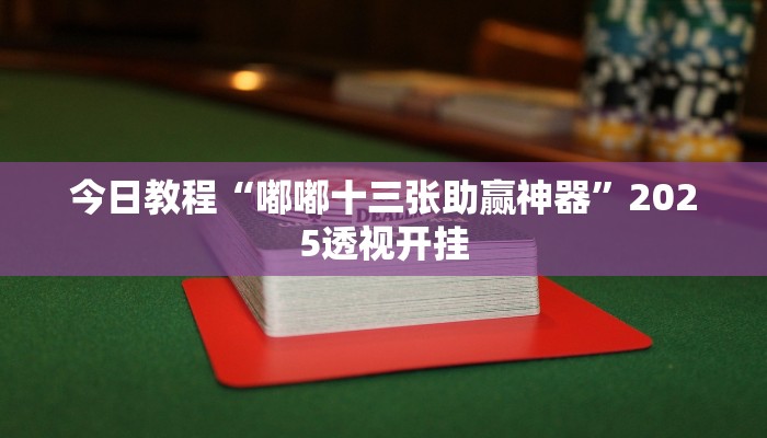 今日教程“嘟嘟十三张助赢神器”2025透视开挂 今日教程“嘟嘟十三张助赢神器”2025透视开挂