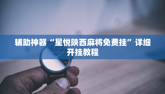 辅助神器“星悦陕西麻将免费挂”详细开挂教程 辅助神器“星悦陕西麻将免费挂”详细开挂教程