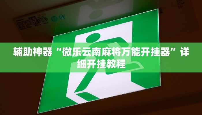 辅助神器“微乐云南麻将万能开挂器”详细开挂教程