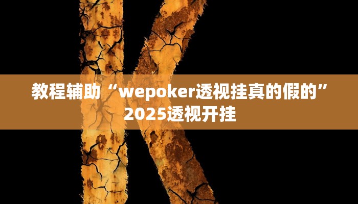 教程辅助“wepoker透视挂真的假的”2025透视开挂