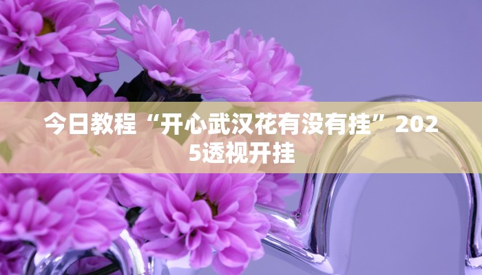 今日教程“开心武汉花有没有挂”2025透视开挂 今日教程“开心武汉花有没有挂”2025透视开挂
