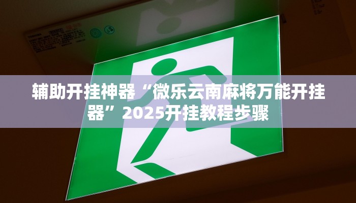 辅助开挂神器“微乐云南麻将万能开挂器”2025开挂教程步骤 辅助开挂神器“微乐云南麻将万能开挂器”2025开挂教程步骤