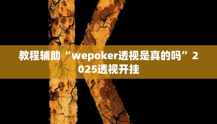 教程辅助“wepoker透视是真的吗”2025透视开挂