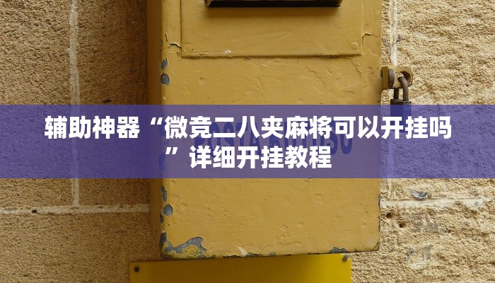 辅助神器“微竞二八夹麻将可以开挂吗”详细开挂教程 辅助神器“微竞二八夹麻将可以开挂吗”详细开挂教程