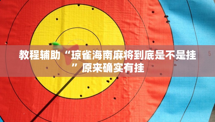 教程辅助“琼雀海南麻将到底是不是挂”原来确实有挂 教程辅助“琼雀海南麻将到底是不是挂”原来确实有挂