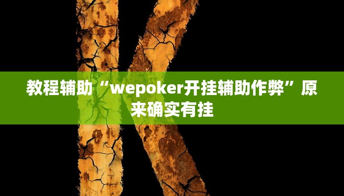 教程辅助“wepoker开挂辅助作弊”原来确实有挂 教程辅助“wepoker开挂辅助作弊”原来确实有挂