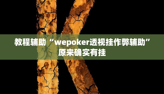 教程辅助“wepoker透视挂作弊辅助”原来确实有挂 教程辅助“wepoker透视挂作弊辅助”原来确实有挂