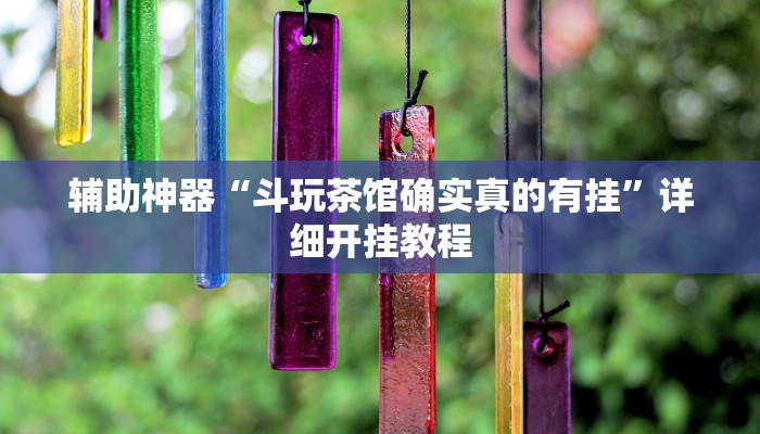 辅助神器“斗玩茶馆确实真的有挂”详细开挂教程