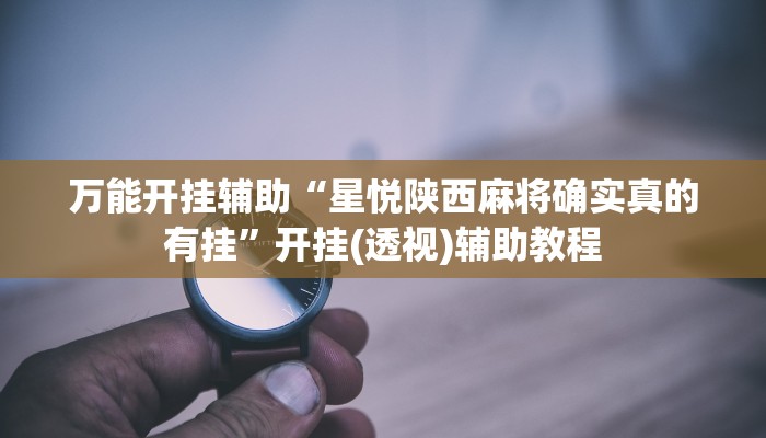 万能开挂辅助“星悦陕西麻将确实真的有挂”开挂(透视)辅助教程 万能开挂辅助“星悦陕西麻将确实真的有挂”开挂(透视)辅助教程