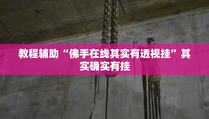 教程辅助“佛手在线其实有透视挂”其实确实有挂 教程辅助“佛手在线其实有透视挂”其实确实有挂