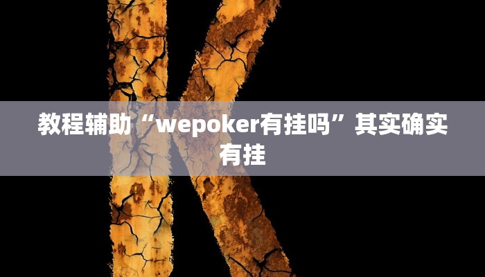 教程辅助“wepoker有挂吗”其实确实有挂
