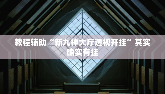 教程辅助“新九神大厅透视开挂”其实确实有挂 教程辅助“新九神大厅透视开挂”其实确实有挂