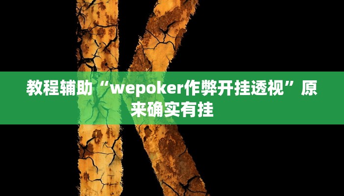 教程辅助“wepoker作弊开挂透视”原来确实有挂