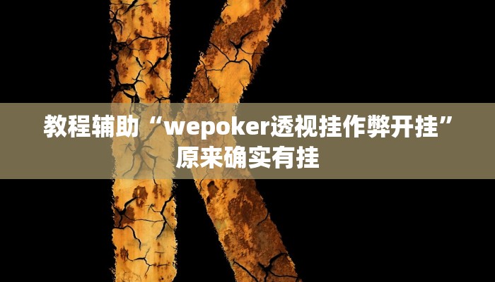 教程辅助“wepoker透视挂作弊开挂”原来确实有挂