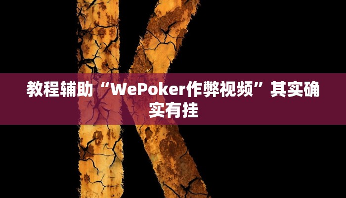 教程辅助“WePoker作弊视频”其实确实有挂