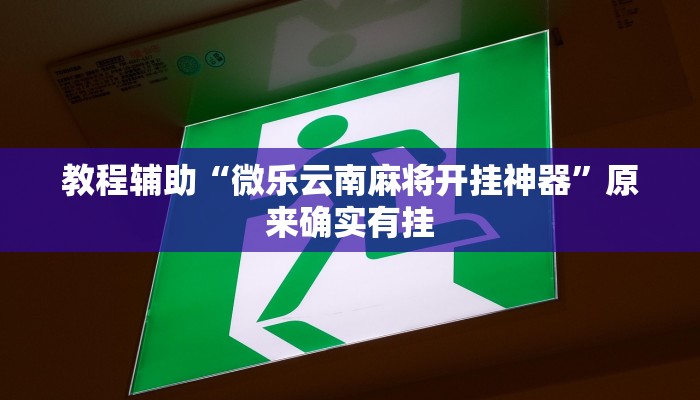 教程辅助“微乐云南麻将开挂神器”原来确实有挂