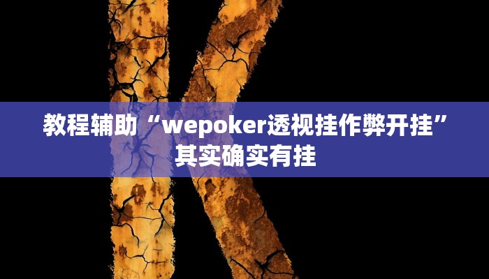 教程辅助“wepoker透视挂作弊开挂”其实确实有挂