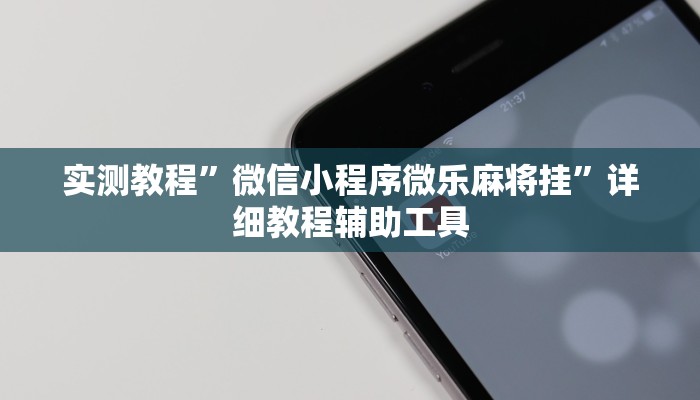 实测教程”微信小程序微乐麻将挂”详细教程辅助工具