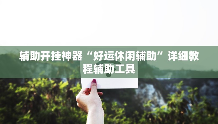 辅助开挂神器“好运休闲辅助”详细教程辅助工具
