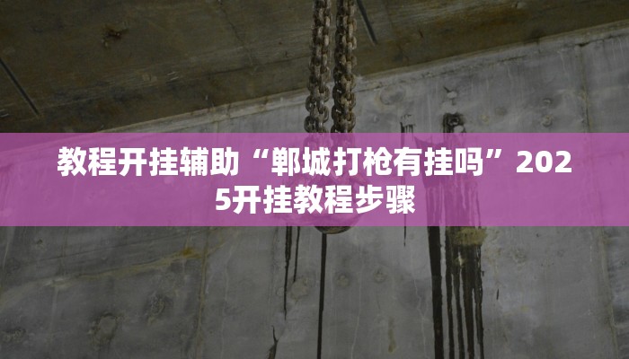 教程开挂辅助“郸城打枪有挂吗”2025开挂教程步骤