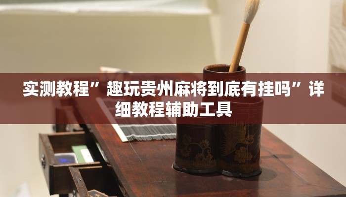 实测教程”趣玩贵州麻将到底有挂吗”详细教程辅助工具