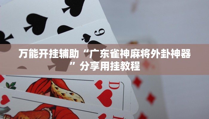 万能开挂辅助“广东雀神麻将外卦神器”分享用挂教程
