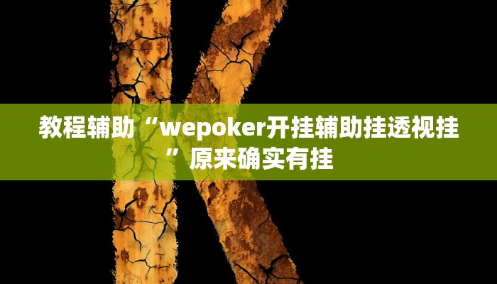 教程辅助“wepoker开挂辅助挂透视挂”原来确实有挂 教程辅助“wepoker开挂辅助挂透视挂”原来确实有挂