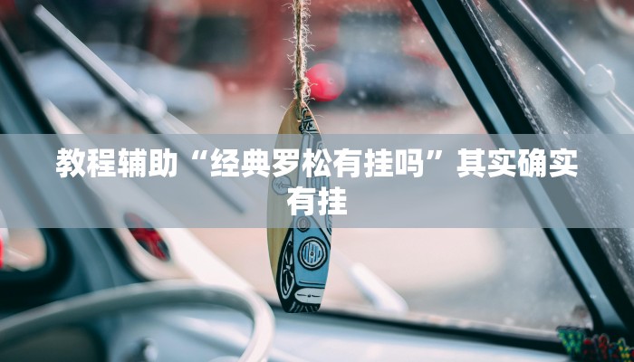 教程辅助“经典罗松有挂吗”其实确实有挂