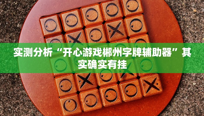 实测分析“开心游戏郴州字牌辅助器”其实确实有挂